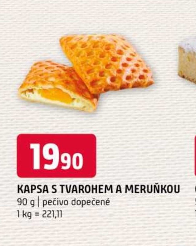 Kapsa s tvarohem a meruňkou