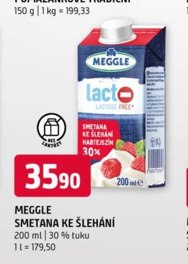 MEGGLE SMETANA KE ŠLEHÁNÍ
