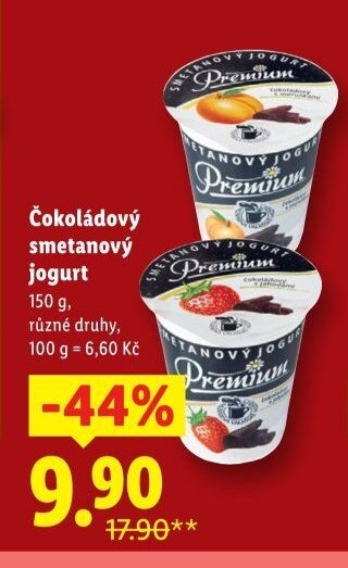 Čokoládový smetanový jogurt
