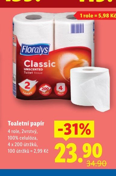 Floralys Classic toaletní papír