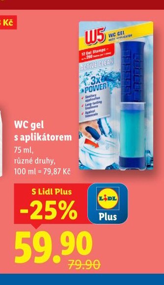 W5 WC gel s aplikátorem