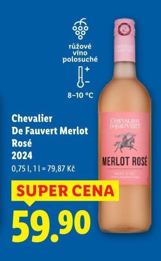 Chevalier De Fauvert Merlot Rosé 2024