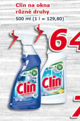 Čistič oken ve spreji Clin