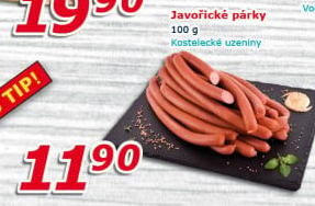 Párky javořické Kostelecké uzeniny