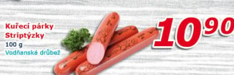 Párky kuřecí striptýzky Vodňanské kuře
