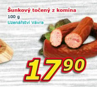 Salám šunkový točený z komína Uzenářství Vávra