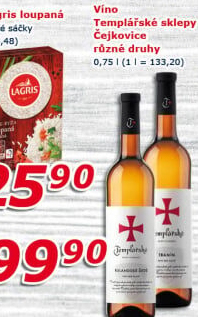 Vína Templářské sklepy Čejkovice