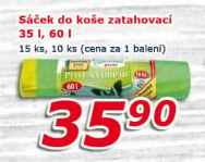 Zatahovací pytle na odpadky 35 l