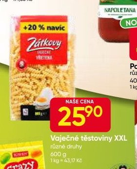 Vaječné těstoviny XXL