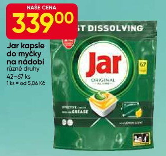 Kapsle do myčky Jar