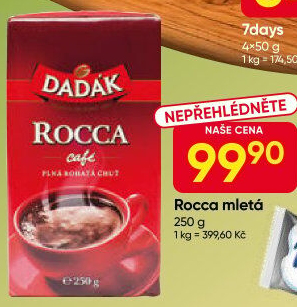 Mletá káva Rocca cafe Dadák