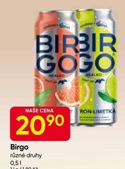 Nealkoholické pivo ochucené Birgo