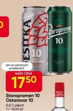 Pivo světlé výčepní 10° Staropramen