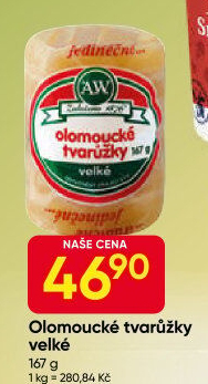 Sýr tvarůžky olomoucké A.W.