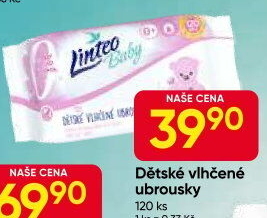 Vlhčené ubrousky dětské Linteo Baby