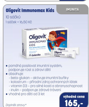 Doplněk stravy Immunomax Kids Oligovit Galenika - sáčky