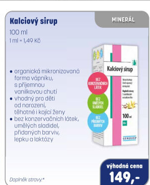 Kalciový sirup Generica