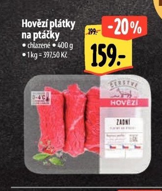 Hovězí plátky na ptáčky
