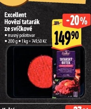 Excellent Hovězí tatarák ze svíčkové