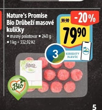 Nature's Promise Bio Drůbeží masové kuličky