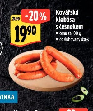 Kovářská klobása s česnekem
