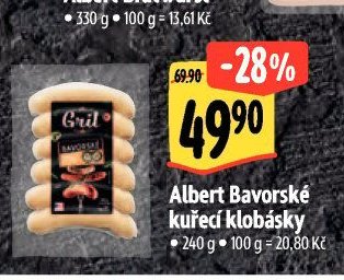 Albert Bavorské kuřecí klobásky