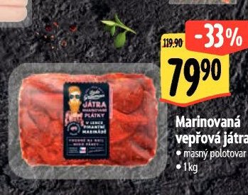 Marinovaná vepřová játra na gril