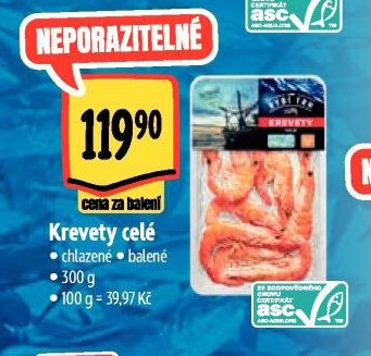Krevety celé
