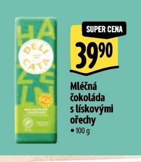 Deli CATA Mléčná čokoláda s lískovými ořechy