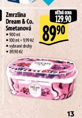Zmrzlina Dream & Co. Smetanová