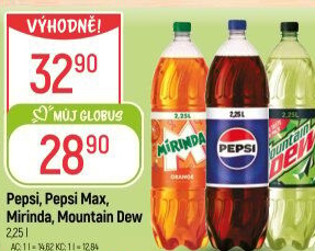 Limonáda bez kalorií Max Pepsi