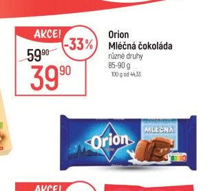 Orion Mléčná čokoláda