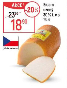 Sýr Eidam uzený 30% Lacrum