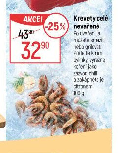 Krevety celé nevařené