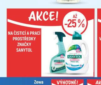 Sanytol čisticí a prací prostředky