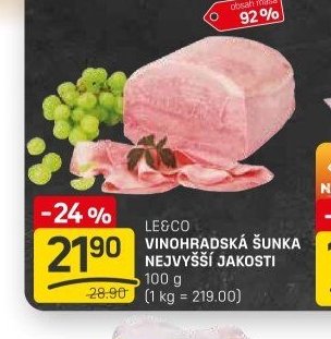 Vinohradská šunka nejvyšší jakosti
