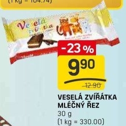 Dezert řez Veselá zvířátka