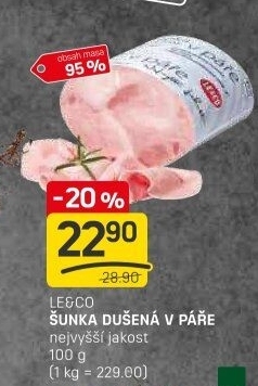 Šunka dušená nejvyšší jakosti LE&