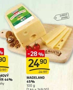 Sýr Madeland 45% Madeta