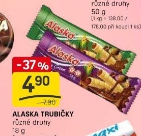 Trubičky bez lepku Alaska