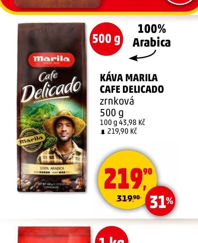 KÁVA MARILA CAFE DELICADO zrnková 500 g