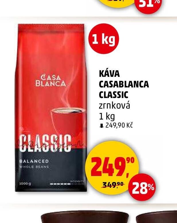 KÁVA CASABLANCA CLASSIC zrnková 1 kg