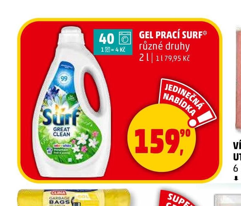 GEL PRACÍ SURF různé druhy