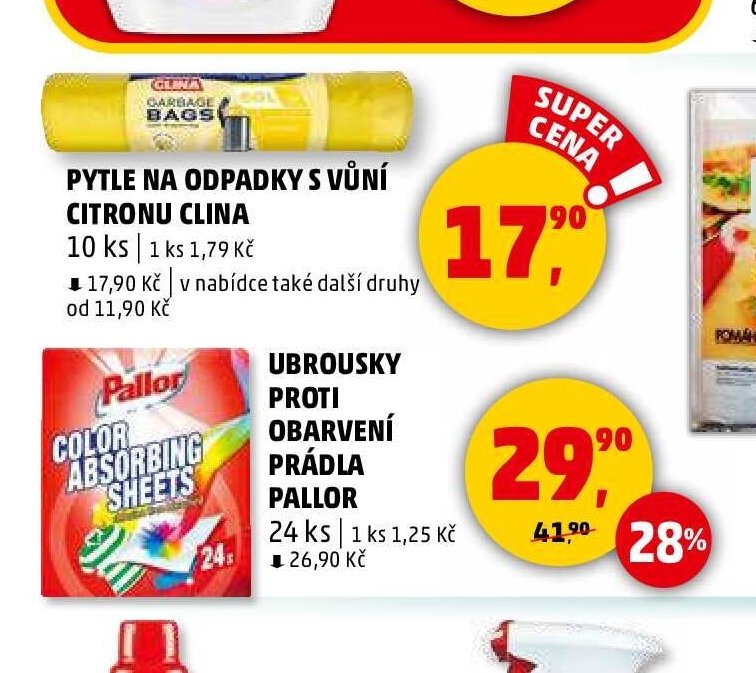 PYTLE NA ODPADKY S VŮNÍ CITRONU CLINA