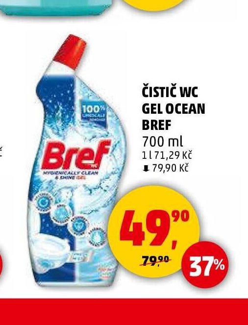 ČISTIČ WC GEL OCEAN BREF