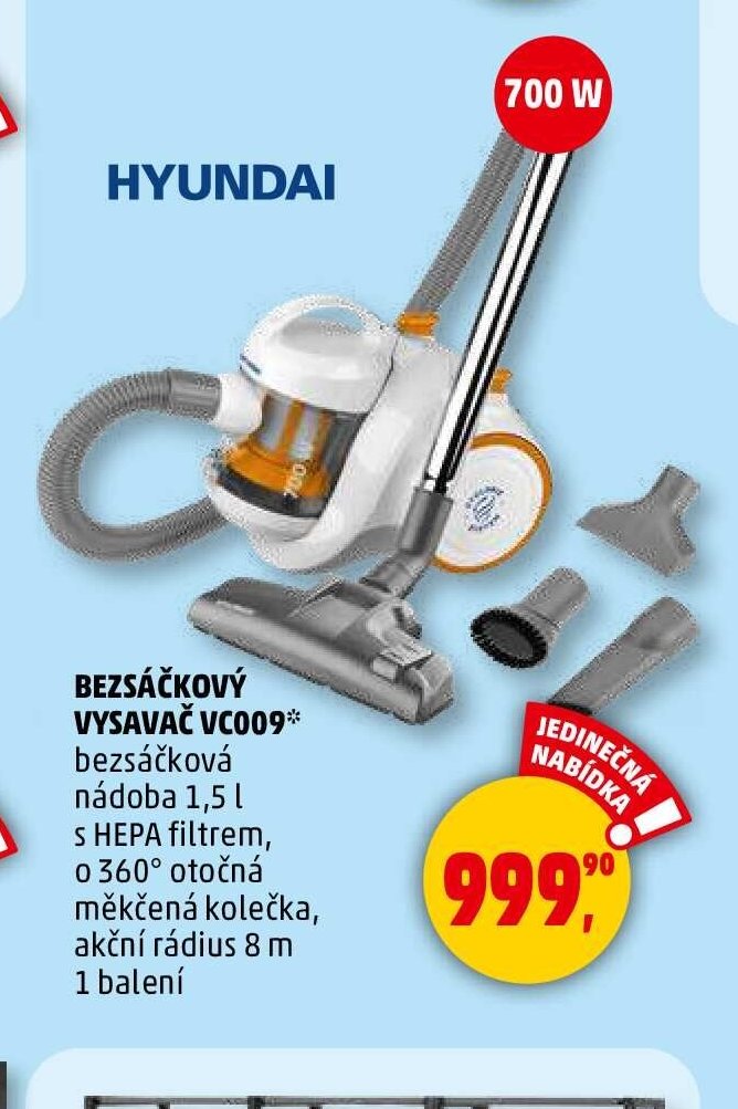 Bez sáčkový vysavač Hyundai VC009