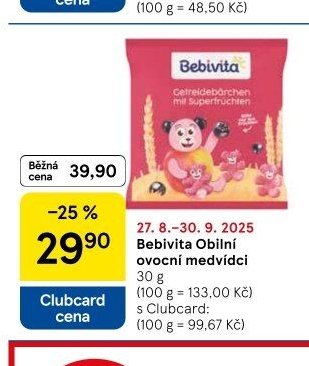 Bebivita Obilní ovocní medvídci