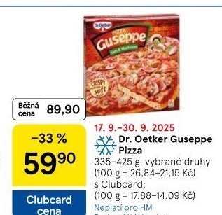 Pizza mražená Guseppe Dr. Oetker