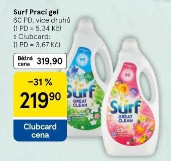 Prací gel Surf