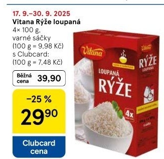 Rýže loupaná dlouhozrnná Vitana